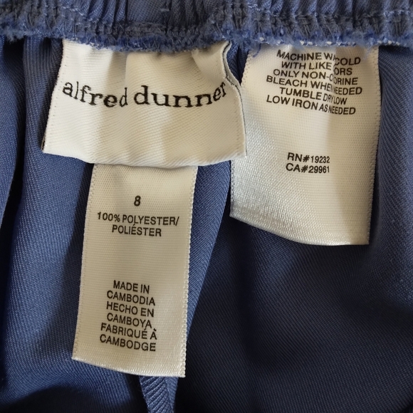 Size 8 Alfred Dunner Violet Pull On Pants NWT Short - Picture 4 of 7